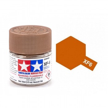 TAMIYA XF-6 COPPER - ACRYLIC PAINT MINI (FLAT) 10ML